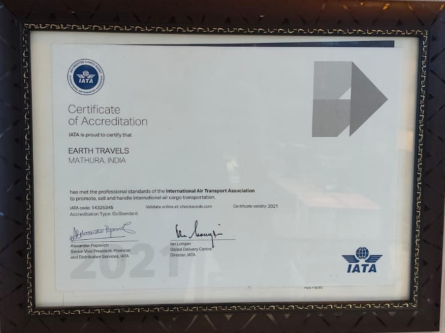 Official IATA Passenger Sales Agency Certificate